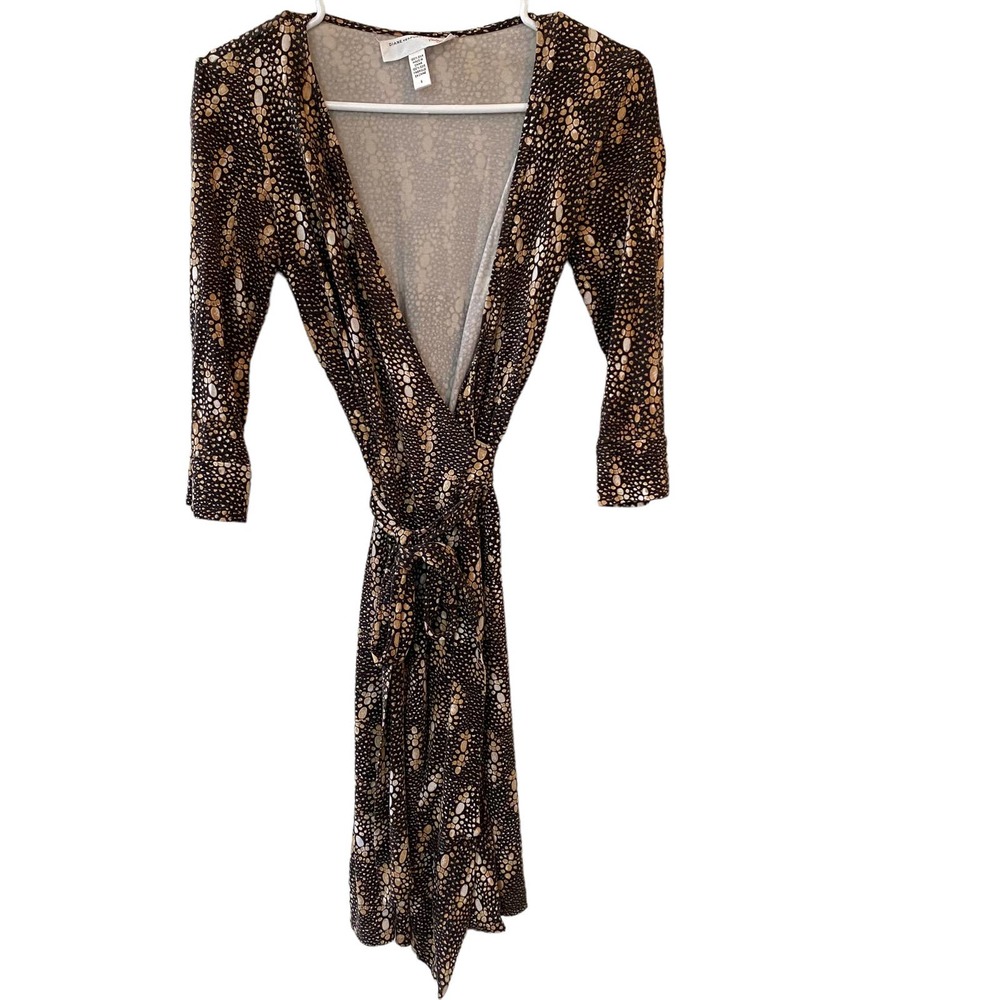 Diane von Furstenberg Vintage 100% Silk Julian Wrap Dress Size 6